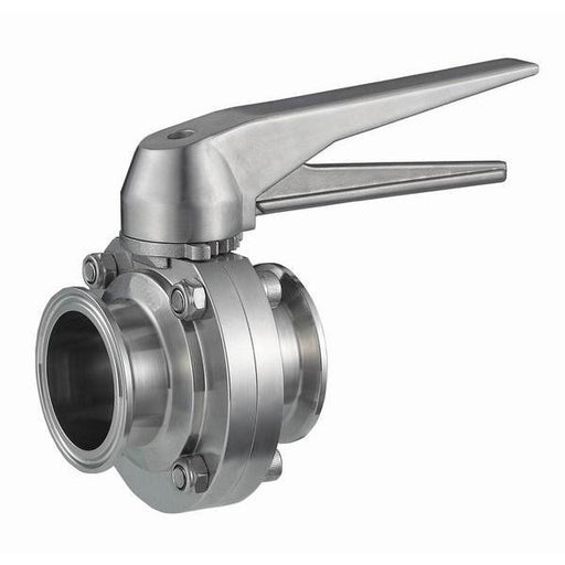 Tri-Clamp - 1.5" TC ButterFly Ball Valve, SS Squeeze Trigger    - Toronto Brewing
