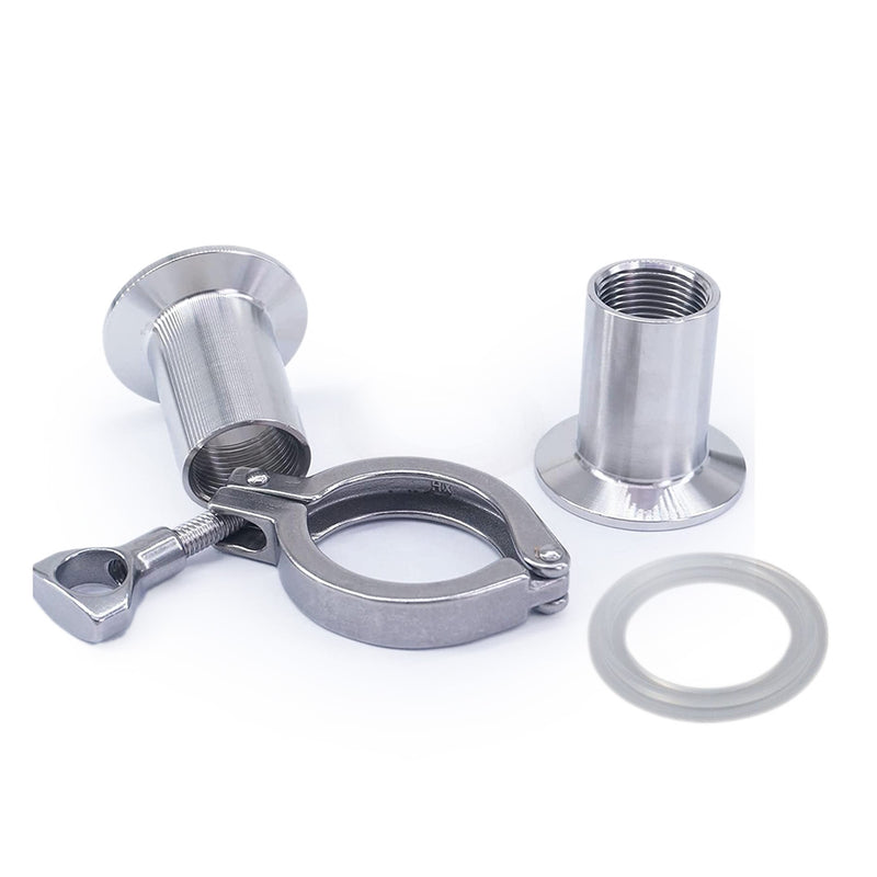 Tri-Clamp - 1.5" TC x ½" Female NPT Union Set    - Toronto Brewing